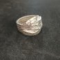 FINE SOLID SILVER RING FIXED SIZE VINTAGE 11g HAMMERED WELLE BAND #RR051