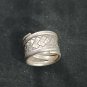 FINE SOLID SILVER RING FIXED SIZE VINTAGE 9g WELLE DOUBLE ROLL BAND #RR090