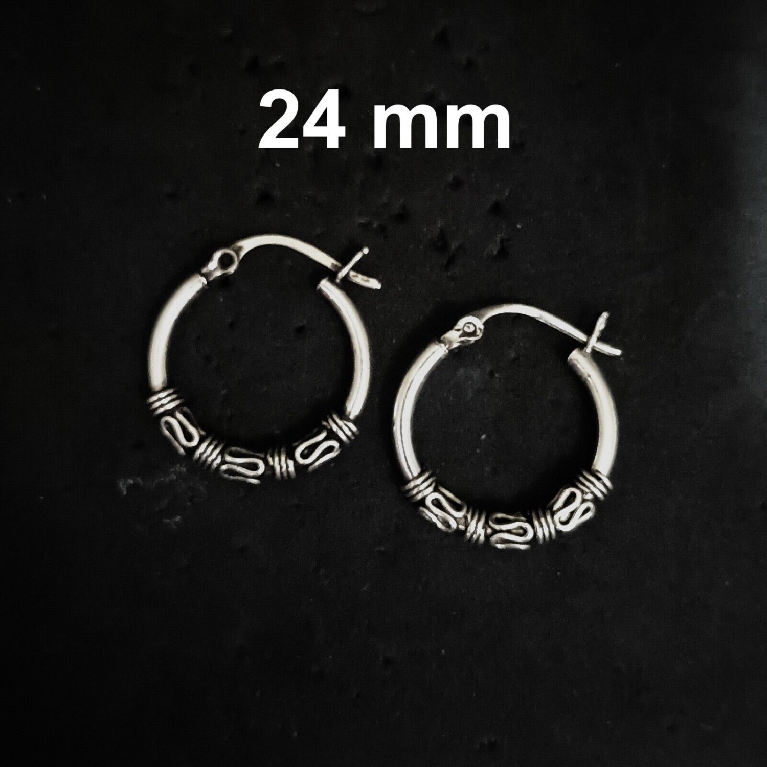 Sculpted Shine: Premium 925 Silver Hoops #ST113
