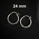 Sculpted Shine: Premium 925 Silver Hoops #ST113