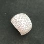 FINE SOLID SILVER RING ADJUSTABLE SIZE VINTAGE 7g EMBOSSED BAND #RR027