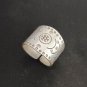 FINE SOLID SILVER RING FIXED SIZE VINTAGE 7g PODDUANG ENGRAVED BAND #RR061