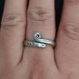 FINE SOLID SILVER RING FIXED SIZE VINTAGE 5g CUTE FANCY WRAP BAND #RR065