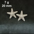 FINE SILVER EARRINGS CRAFT VINTAGE DANGLES 7g MINI STUD Unique STARFISH #RE182