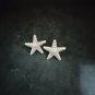 FINE SILVER EARRINGS CRAFT VINTAGE DANGLES 7g MINI STUD Unique STARFISH #RE182
