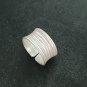 FINE SOLID SILVER RING ADJUSTABLE SIZE VINTAGE 4g THIN BAND SCRATCH #RR004