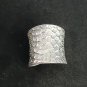 FINE SOLID SILVER RING FIXED SIZE VINTAGE 6g HAMMERED MULTI DOTS BAND #RR059