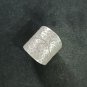 FINE SOLID SILVER RING FIXED SIZE VINTAGE 8g DARK HAMMERED BAND #RR085