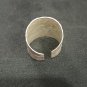 FINE SOLID SILVER RING FIXED SIZE VINTAGE 8g DARK HAMMERED BAND #RR085