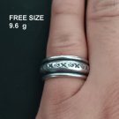 FINE SOLID SILVER RING FIXED SIZE VINTAGE 9g THIN COIL BAND #RR052