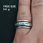 FINE SOLID SILVER RING FIXED SIZE VINTAGE 9g THIN COIL BAND #RR052