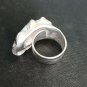 FINE SOLID SILVER RING ADJUSTABLE SIZE VINTAGE 9g SPLASH SHAPE BAND #RR047