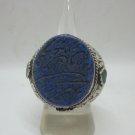 Islamic Rings 925 Sterling Silver Lapis Men Muslim أخلاقي صورة الإسلامية قيام