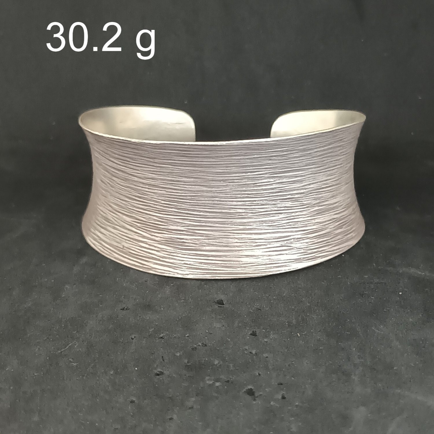 FINE SILVER BRACELET BANGLE CRAFT CUFF polished Textured #RE04
