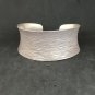 FINE SILVER BRACELET BANGLE CRAFT CUFF polished Textured #RE04