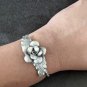 FINE SILVER BRACELET BANGLE CRAFT CUFF VINTAGE AFFORDABLE MINIMAL ROSE #RE12