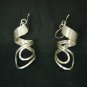 FINE SILVER EARRINGS SPIRAL CURLY FRIZZY ROLL NER110