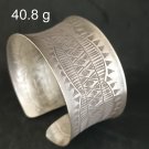 FINE SILVER BRACELET BANGLE CRAFT CUFF VINTAGE Contemporary chic #RE08