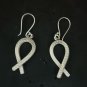 FINE SILVER EARRINGS SWEETY MINI ROUGH RIBBON CHARMS NER106