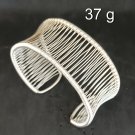 FINE SILVER BRACELET BANGLE CRAFT CUFF MINIMAL FASHION LINE #RE15