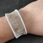 FINE SILVER BRACELET BANGLE CRAFT CUFF MINIMAL FASHION LINE #RE15