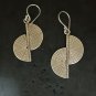 FINE SILVER EARRINGS SPIRAL HALF CIRCLE TWIST NER104