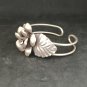 FINE SILVER BRACELET BANGLE CRAFT CUFF VINTAGE AFFORDABLE LUXUARY ROSE #RE11
