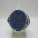 Islamic Rings 925 Sterling Silver Lapis Men Muslim أخلاقي صورة الإسلامية قيام