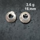 FINE SILVER EARRINGS STUD HOOP WITH TRIPLE LEAF STAMP NER102