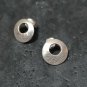 FINE SILVER EARRINGS STUD HOOP WITH TRIPLE LEAF STAMP NER102