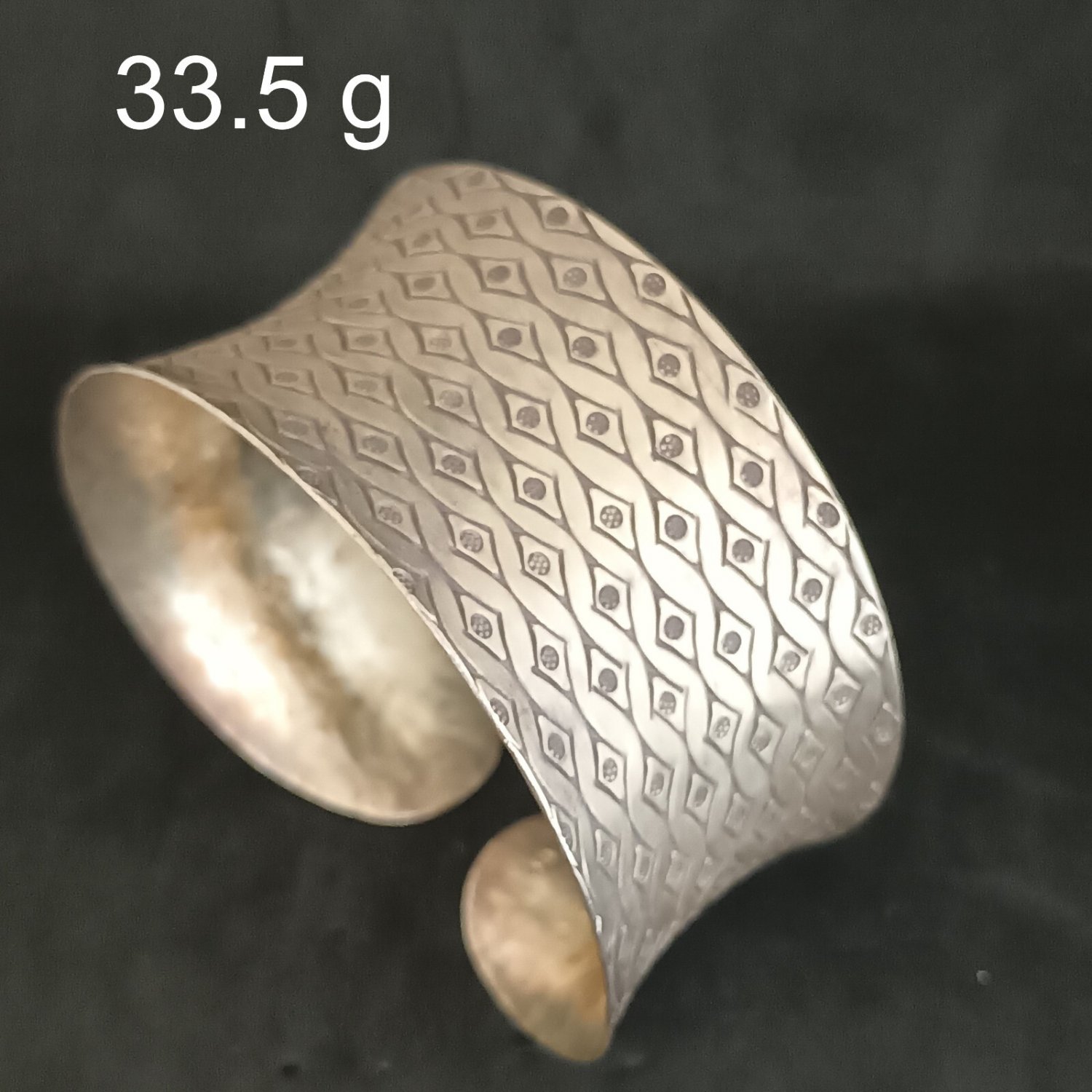 FINE SILVER BRACELET BANGLE CRAFT CUFF 925 Sterling Silver Hinged #RE01
