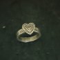 Fine Silver Rings craft Adjustable Free Size Charming mini Heart N68R11