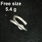 Fine Silver Rings craft Adjustable Free Size Band minimal Spiral N68R15