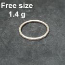 Fine Silver Rings craft Fixed Size Hammered bend band N68R13