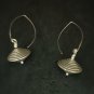 FINE SILVER EARRINGS LONG HOOK TOP SPINNER FILIGREE NER109