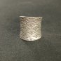 FINE SOLID SILVER RING FIXED SIZE VINTAGE 6g GRID MULTI PODDUANG BAND #RR078