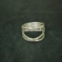 Fine Silver Rings craft Adjustable Free Size Vintage Timeless Hoops N68R01