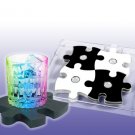 LED Puzzle Light Show Coasters & Serving Tray Set