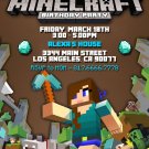 Minecraft Girl Birthday Invitation