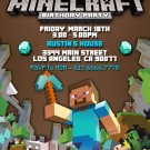 Minecraft Boy Birthday Invitation