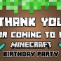 Minecraft Boy Birthday Invitation