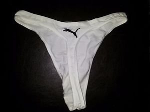 New Puma Thong Women's Panties Crisp White Size L Underwear Large