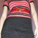 Vintage 70's MOD Stripes Swanky Hipster Mini Sweater Dress S/M. Vintage 70's MOD Stripes Swanky Hipster Mini Sweater Dress S/M.