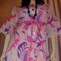 Vintage 60s 70's PSYCHEDELIC MOD Angel Sleeve Hippie Gown~XL
