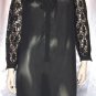 GOTHIC LOVER AVANT GARDE SHEER Black Lace WICKED COUNTESS Victorian Style vintage 70s Dress M.