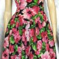 80s does 50s Springtime Flirty Floral Circle Skirt PARTY PROM Mini Dress SZ 7