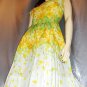Flirty 50s 60s Springtime Floral Pleated Circle Skirt Party Dress S/M