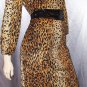 Vintage 70s LEOPARD PRINT Top & Skirt Set Outfit