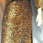 Vintage 70s LEOPARD PRINT Top & Skirt Set Outfit