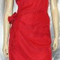 GLAM GRECIAN GODDESS Ruby RED Rosette Vintage Sparkling Party Dress S/M